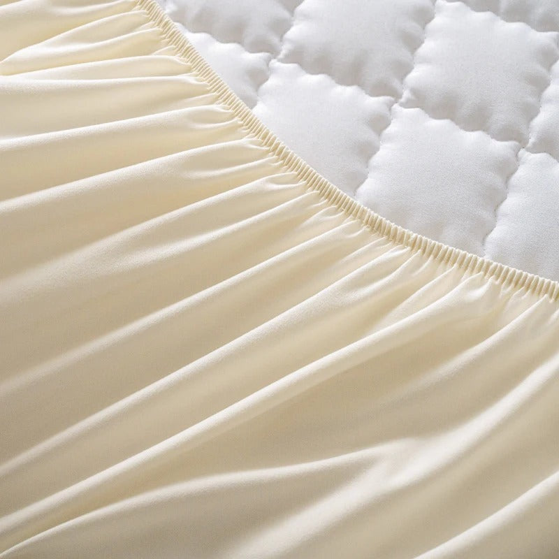 protège matelas gros plan sur le tissu