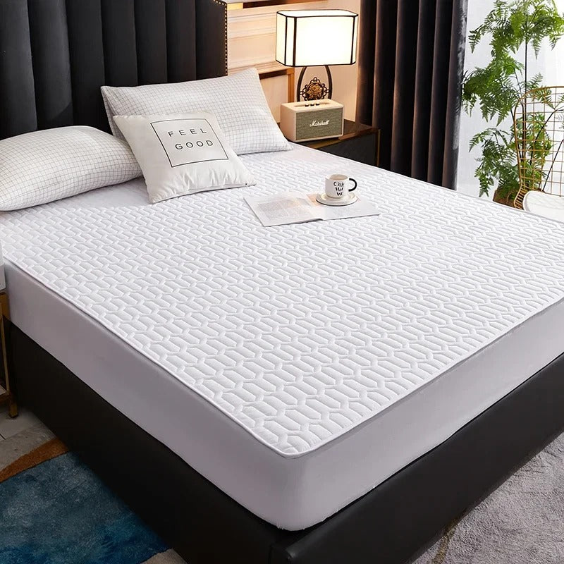harmonie matelassée protège-matelas imperméable blanc clair vue ensemble