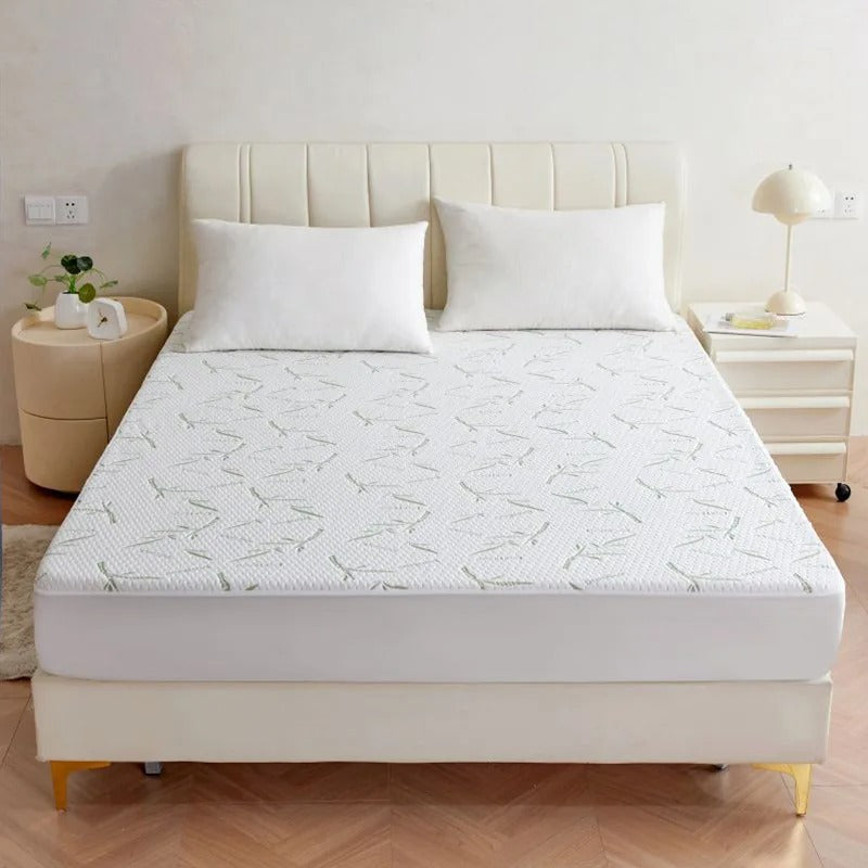 protège matelas bambou lit double matelassé