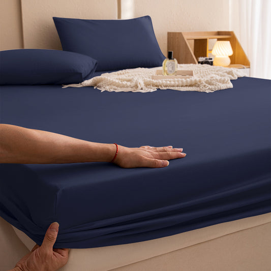protège matelas imperméable douceur essentiel bleu nuit parfaitement ajusté