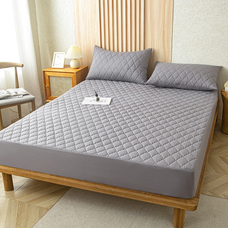 protège matelas imperméable nuit sereine gris perle ajusté sur lit