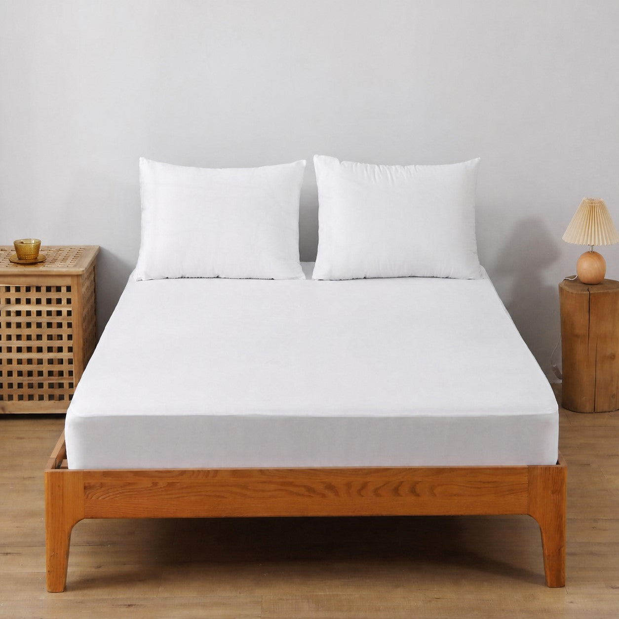 protège matelas imperméable pure-harmonie blanc pur sur lit double