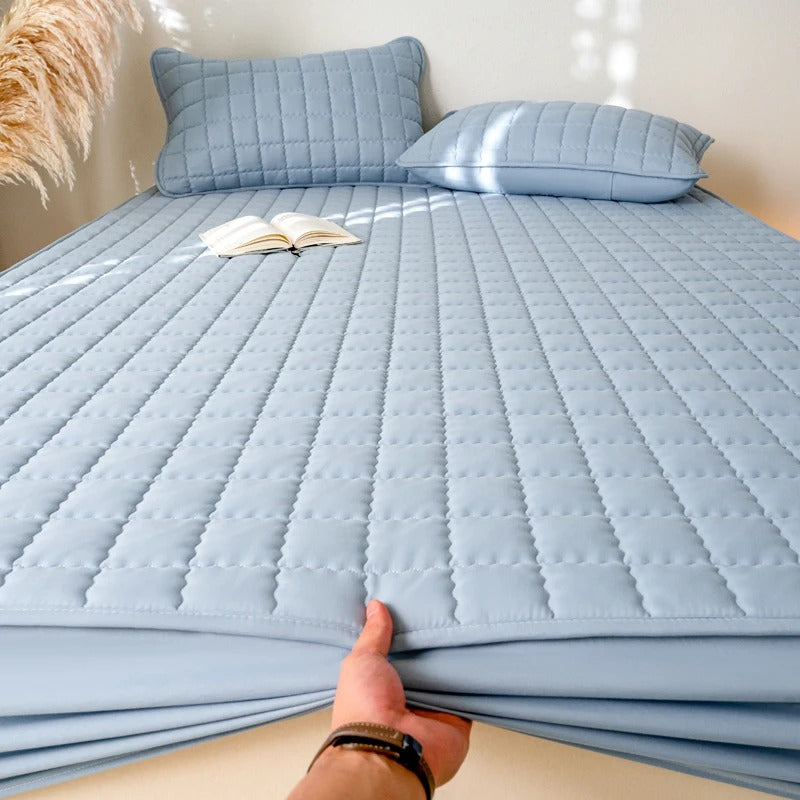 protege matelas pure sérénité bleu glacier coton