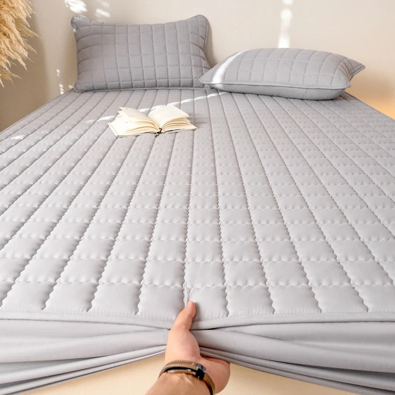 protege matelas pure sérénité gris perle coton
