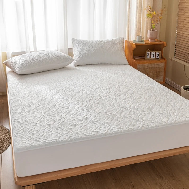 protege matelas serenite pique blanc pur vue avant